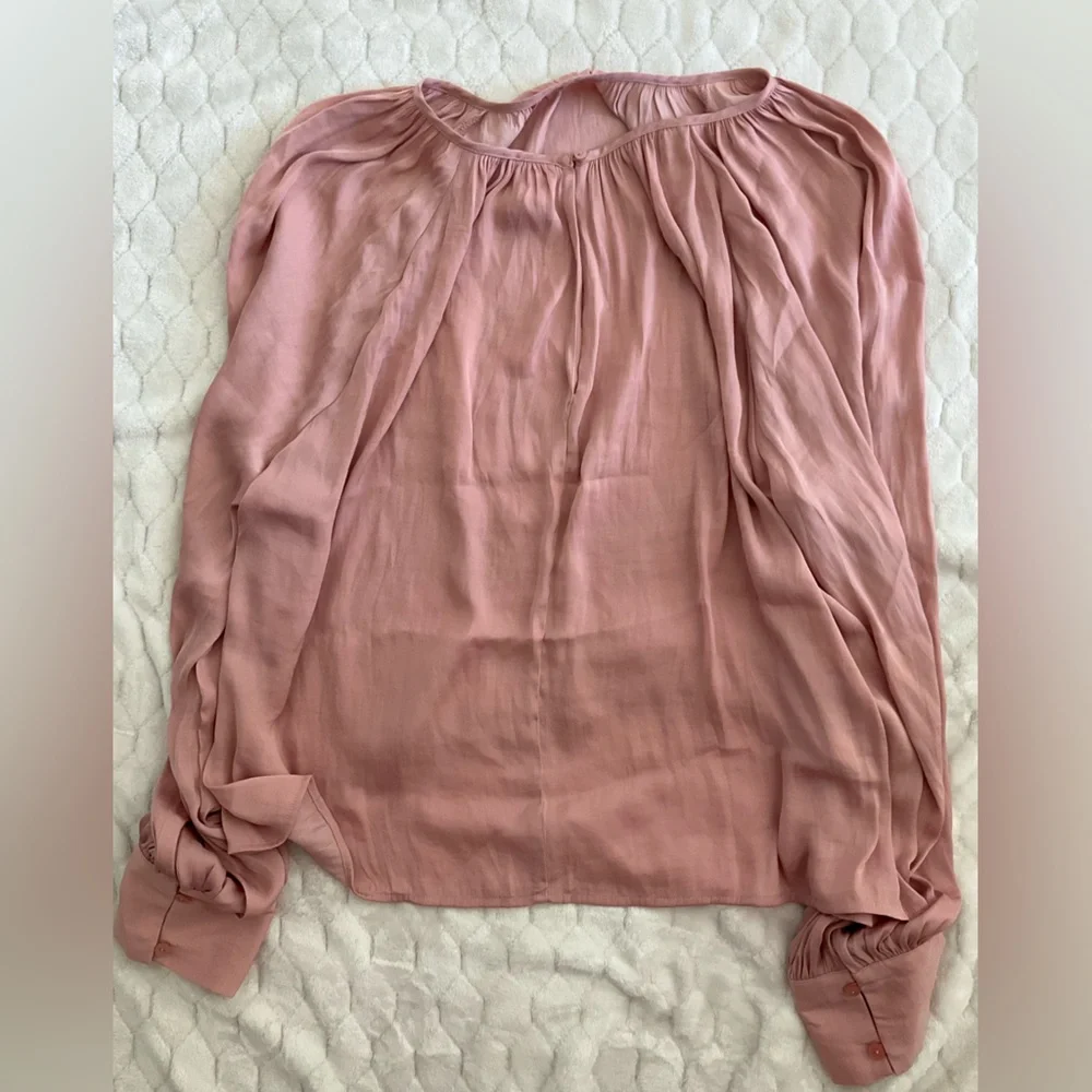 Old Navy Pink Chiffon Long Sleeve Top Sz XL NWOT - Picture 7 of 8